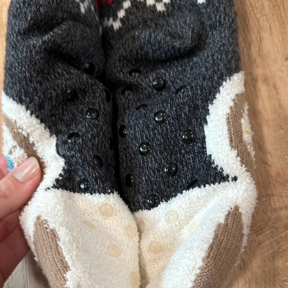 Fuzzy Babba Cozy Owl Patterned Women's Slipper Socks
